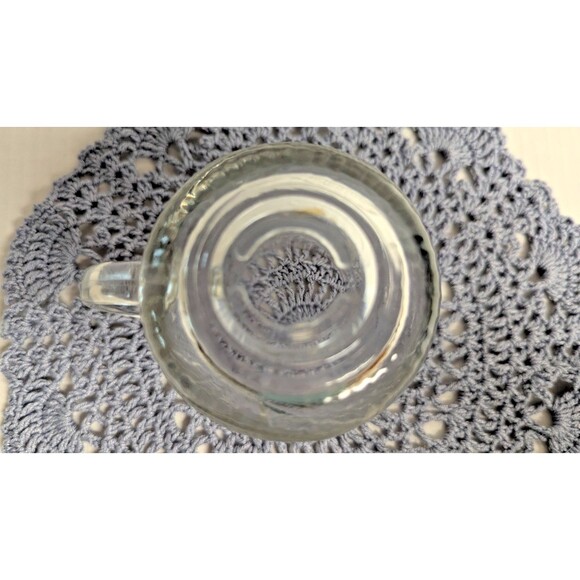 Arcoroc Canterbury Crocus Clear Glass Coffee Mug Teacup Tulip Vintage Drinkware - Picture 7 of 7